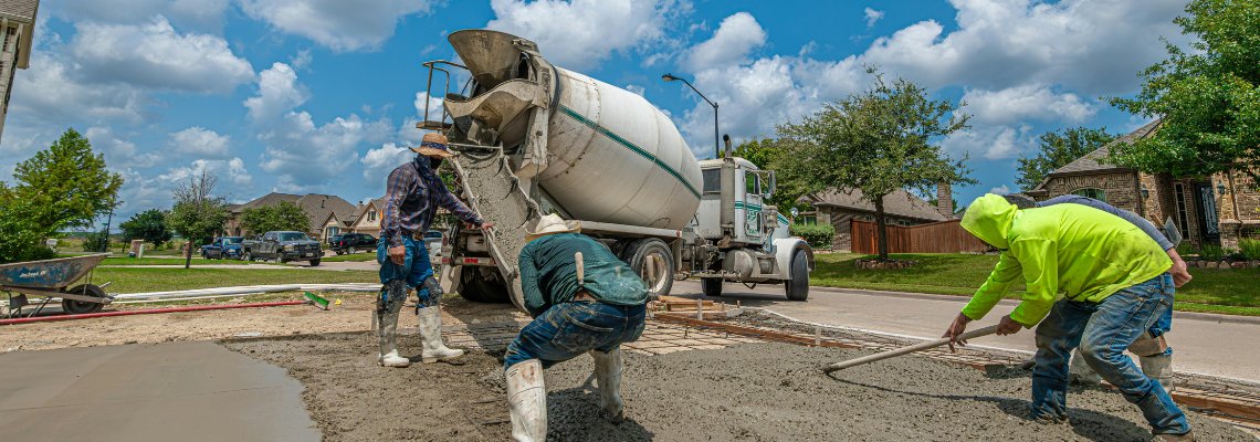 Ready mix concrete delivered efficiently on site