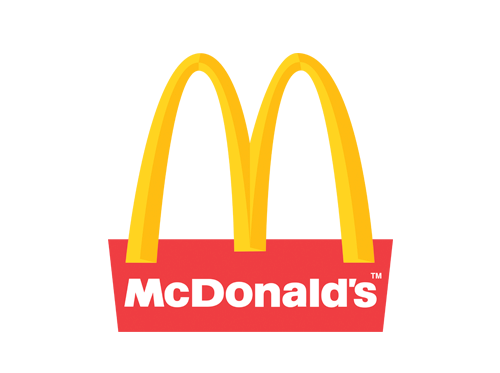 McDonald's logo with yellow arches and 'McDonald's' in white on a red background. We at Save Time Concrete, a concrete supplier, provided concrete delivery to McDonald's.
